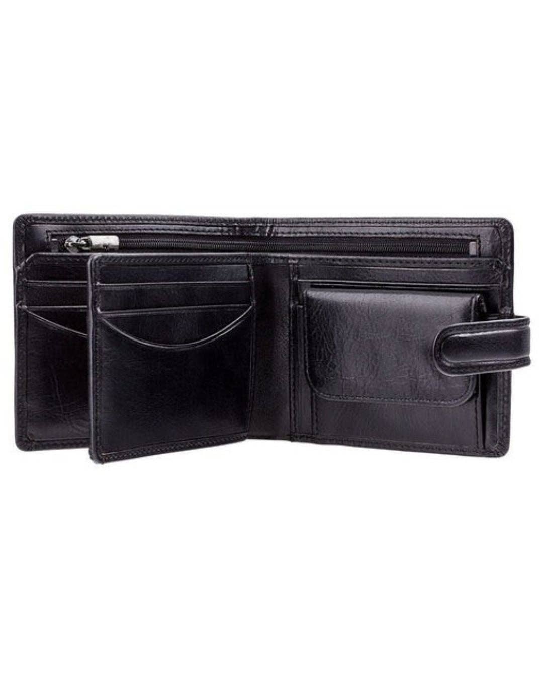 Greenwood Leather AU - Greenwood Heritage Collection Men's RFID Leather Bifold Wallet – Black