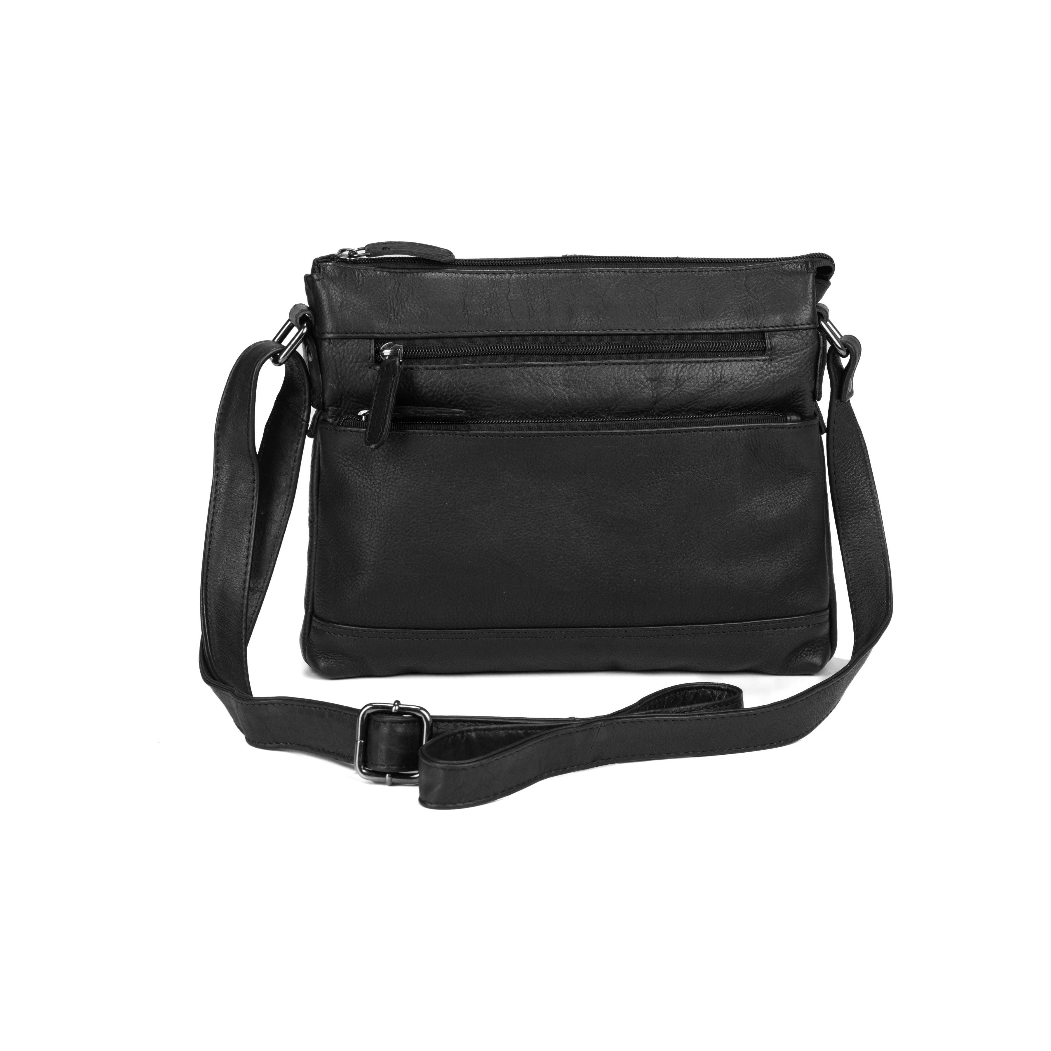 Greenwood Leather AU - Ladies Cross Body Leather Bag GW6826 Black