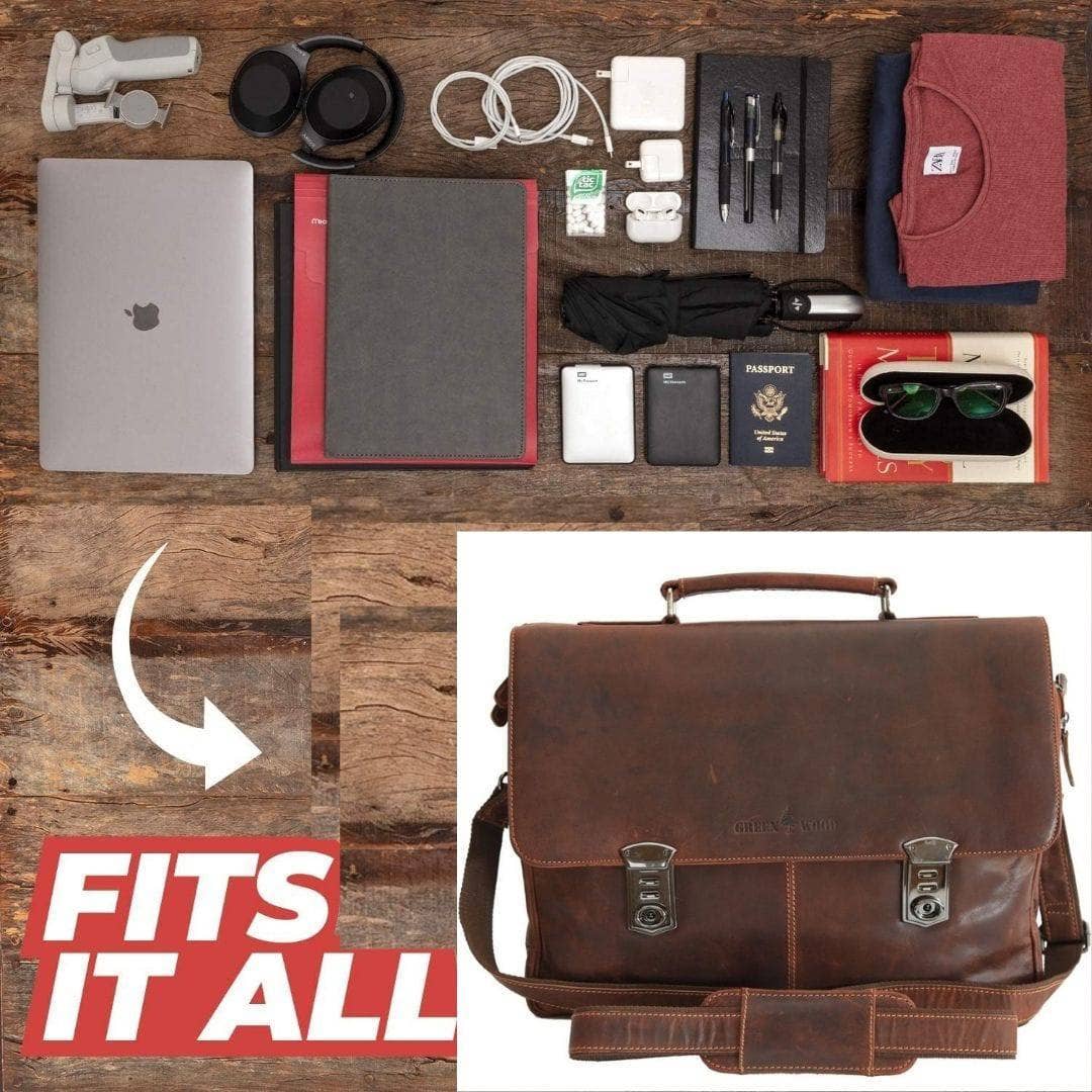 Greenwood Leather AU - Karl Business Briefcase - Sandal GW814SANDAL