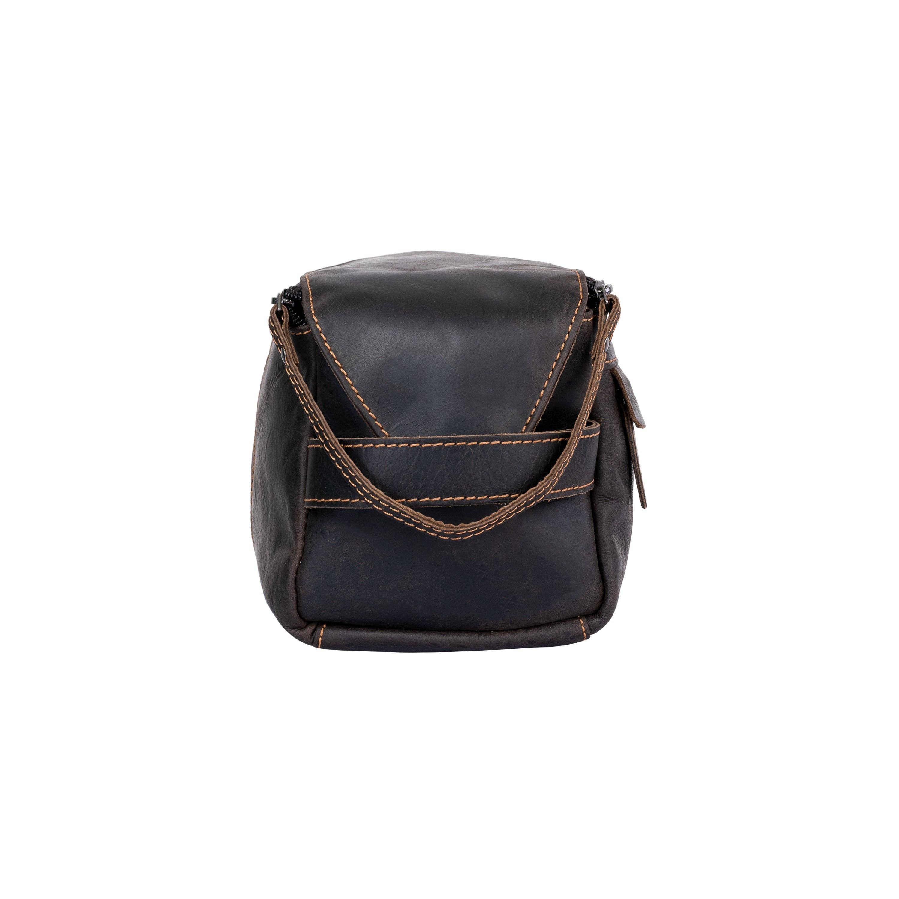 Greenwood Leather AU - Leather Travel Wash Bag Darwin Brown TB797BRN