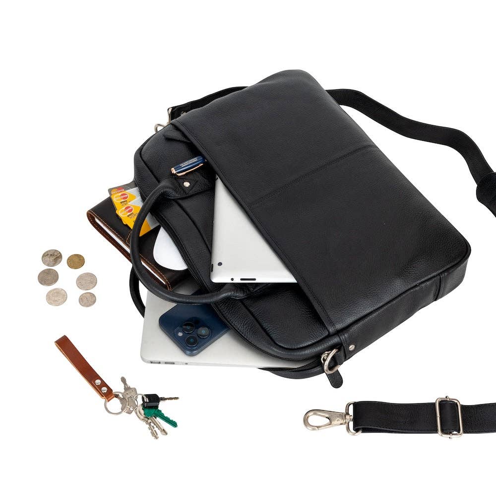 Greenwood Leather AU - Wildera Leather “Regent” Laptop Bag – Premium Full-Grain Leather Briefcase (17")