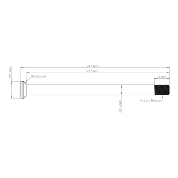 Burgtec Specialized 174.5mm Rear Axle
