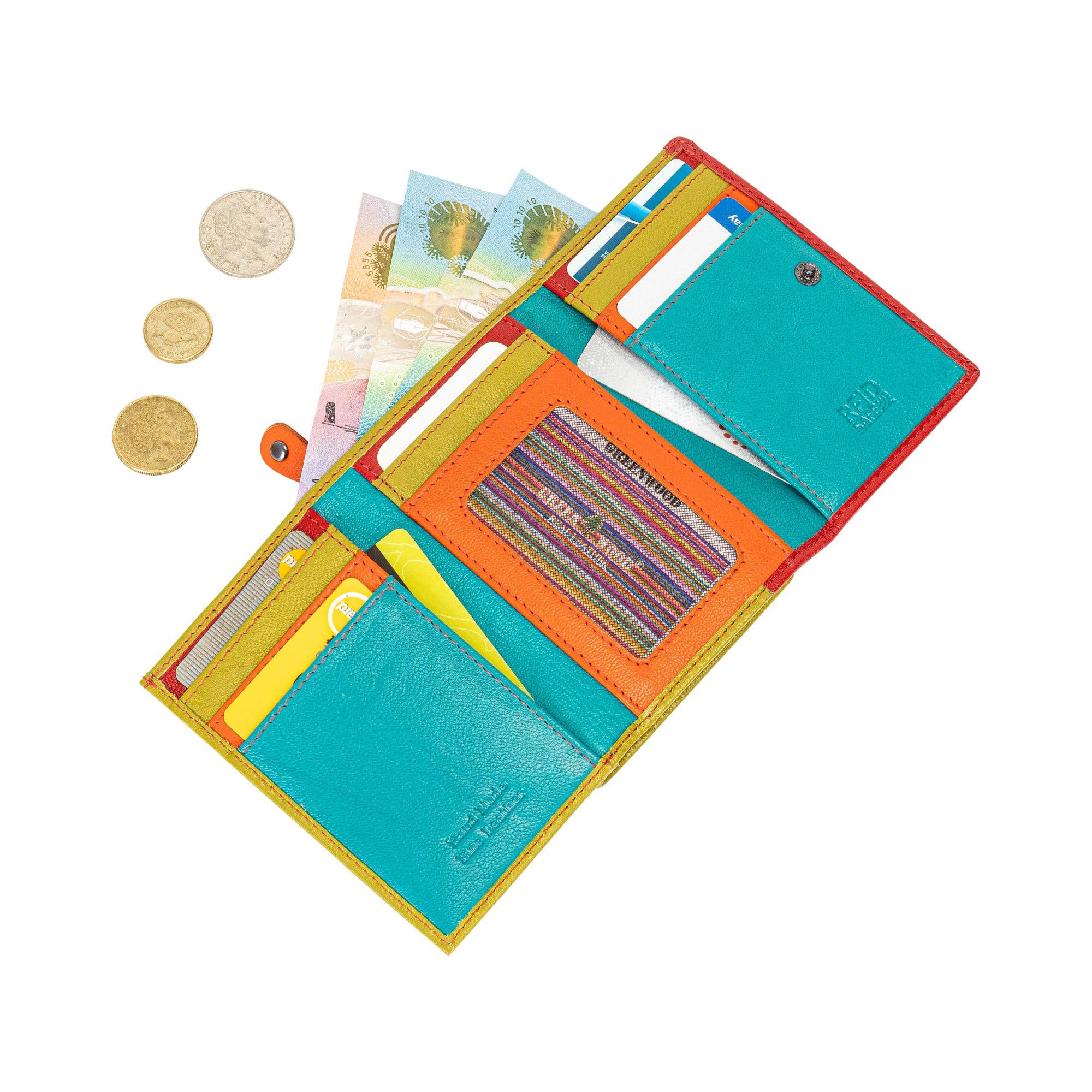 Greenwood Leather AU - Leather Small Zip Wallet Viola