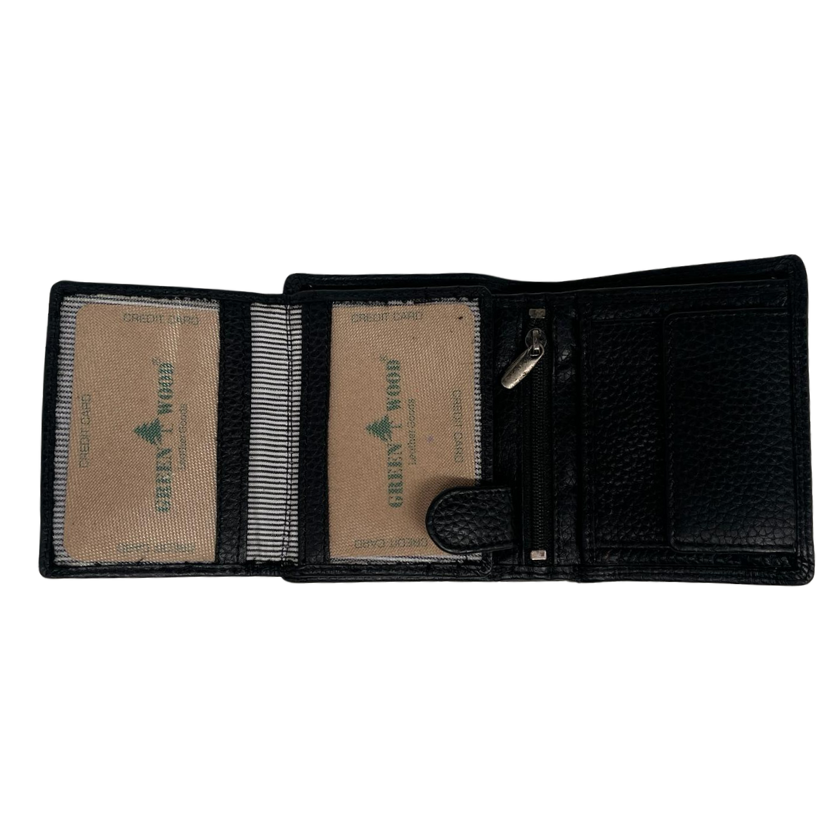Greenwood Leather AU - Men's Leather Wallet Tyler - Black GW8115BLK