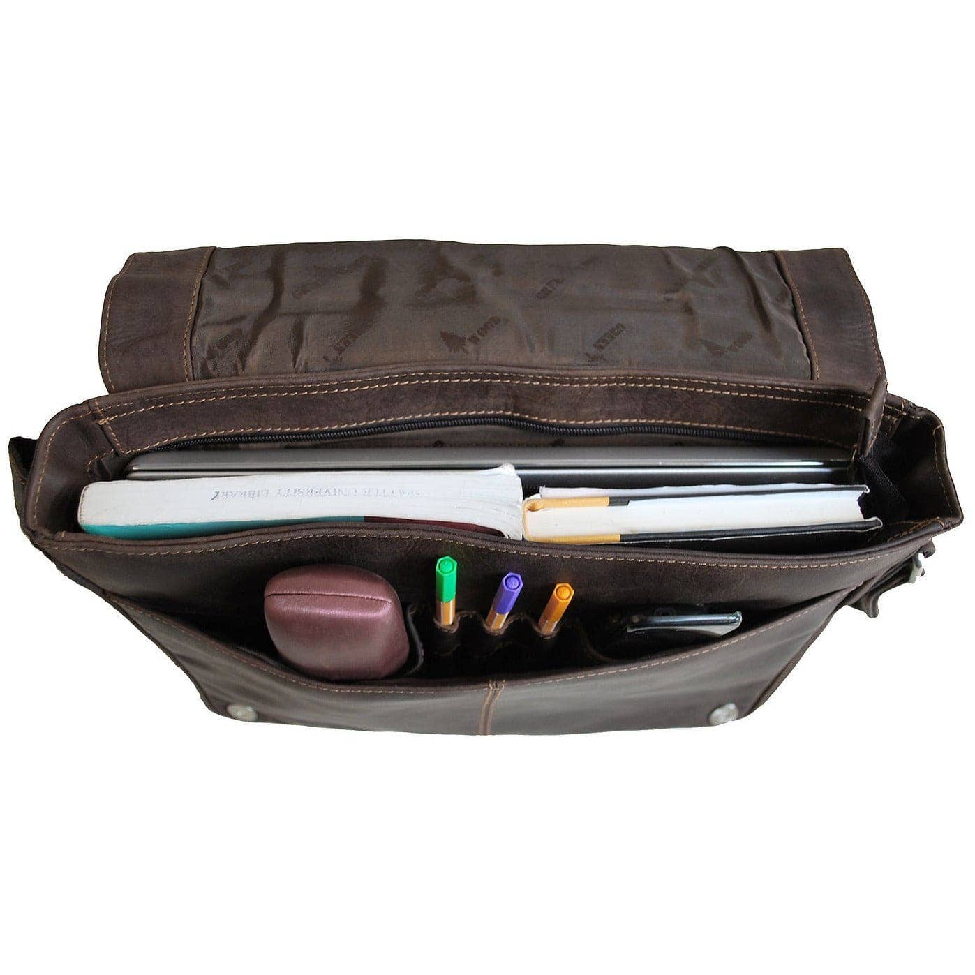 Greenwood Leather AU - Leather Laptop Bag Berlin - Brown GW588BRN
