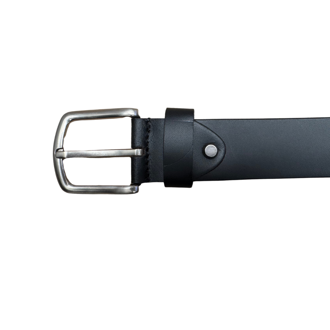Greenwood Leather AU - Leather Belt Black with Sliver Buckle 40mm - Pack of 6 GWCB01BLK