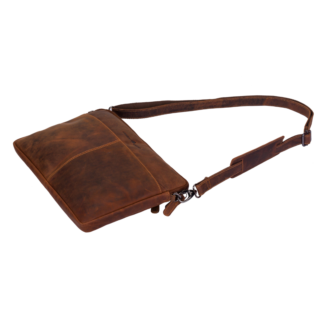 Greenwood Leather AU - Leather Laptop Sleeve - MacBook Pro/Air 13 / 15 / 16 inch sleeve with Strap - Montreal Sandal - 13" - 14"