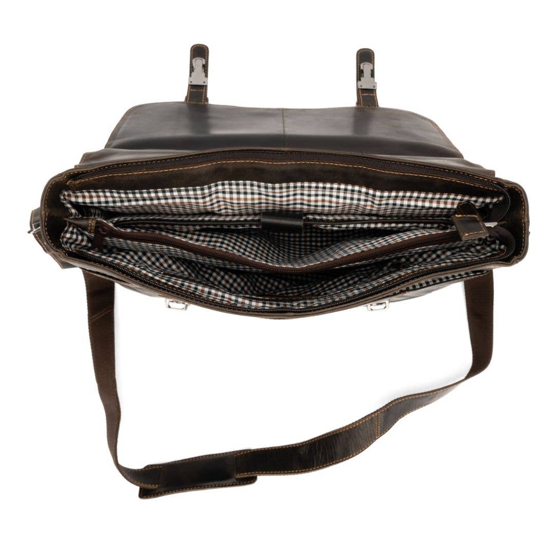 Leather Laptop Bag Portland - Brown GW196653BRN