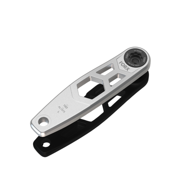 Forx E-Bike Cranks HEX5 DUB 160 Black or Silver 1 Pair