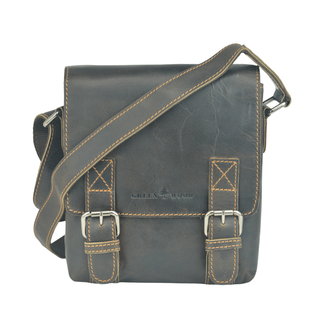 Leather Shoulder Bag Dubbo - Brown GW196651BRN