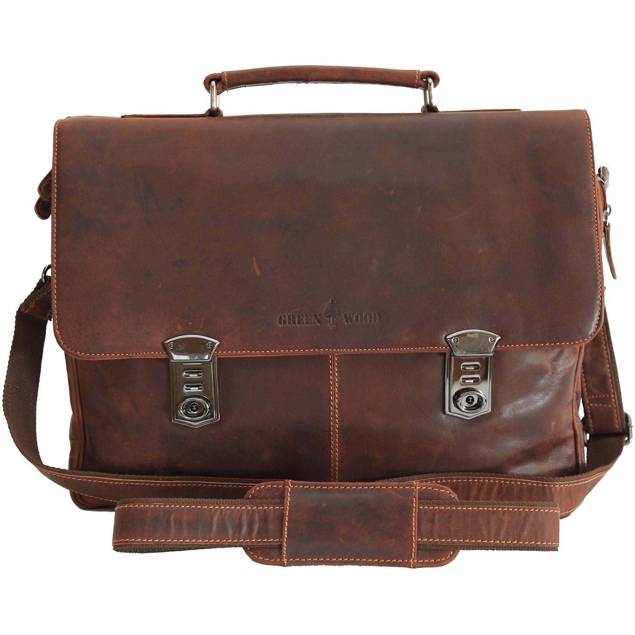 Greenwood Leather AU - Karl Business Briefcase - Sandal GW814SANDAL