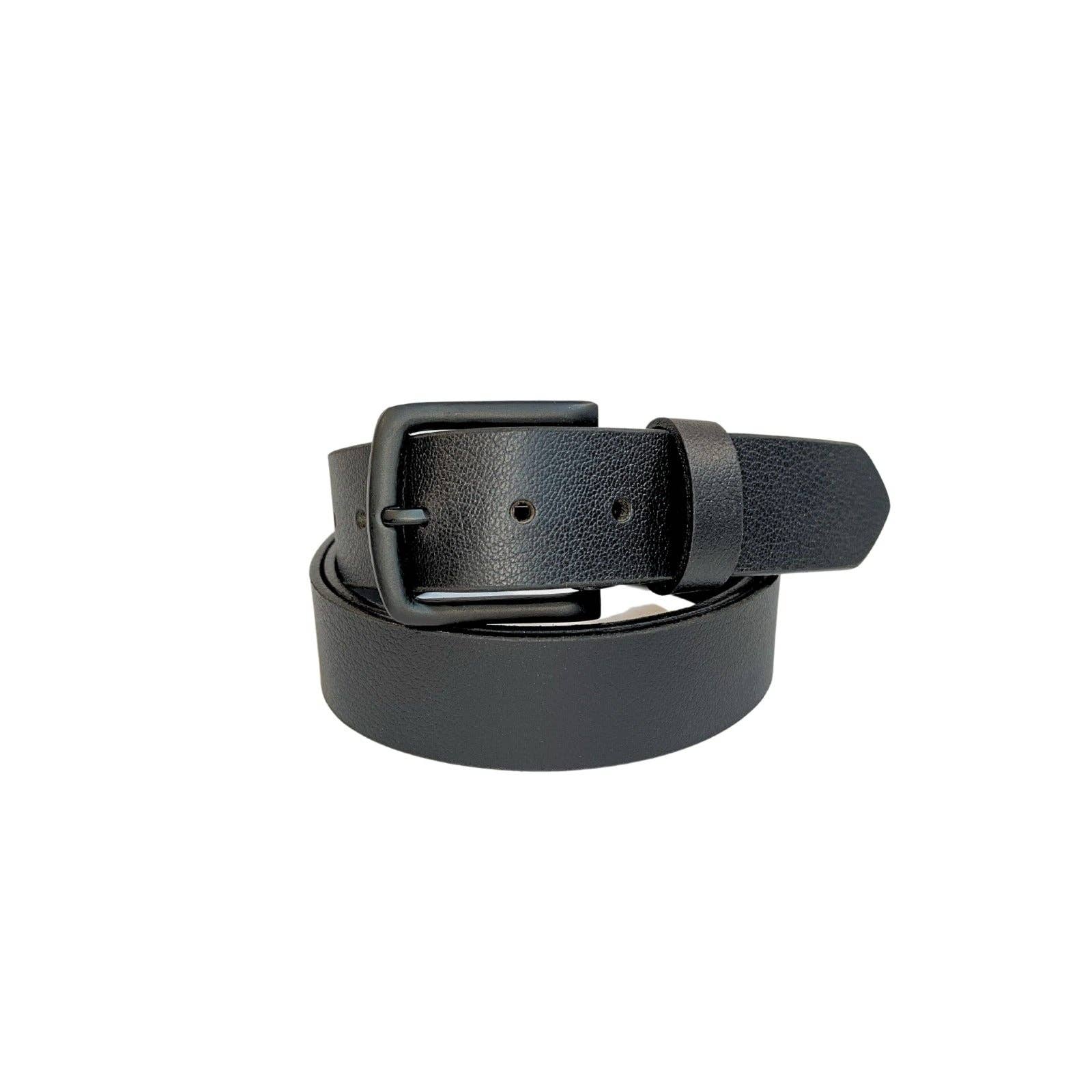 Greenwood Leather AU - Leather Belt Black with Black Buckle