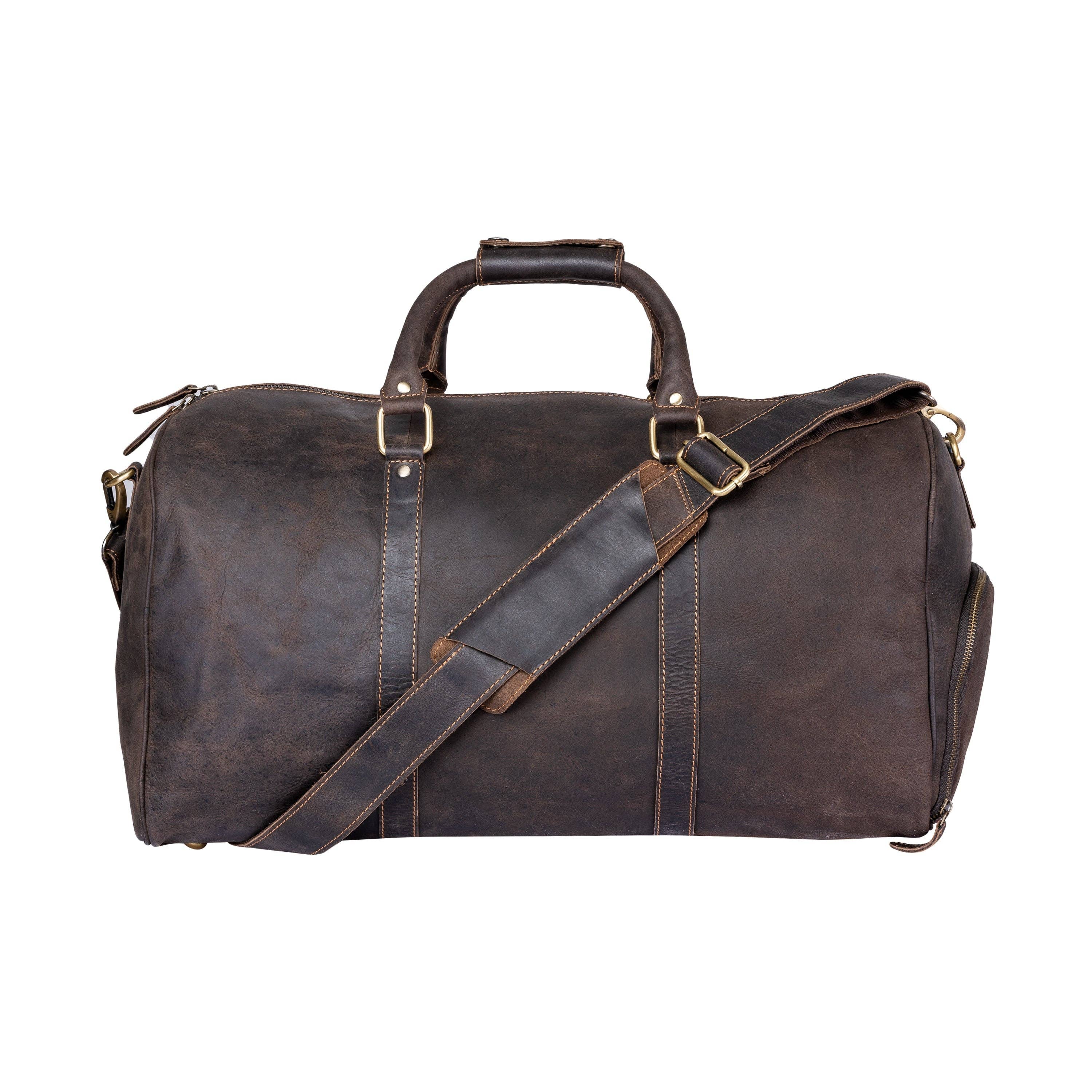 Leather Overnight Bag Milan - Rugged Leather - Brown GW12798BRN