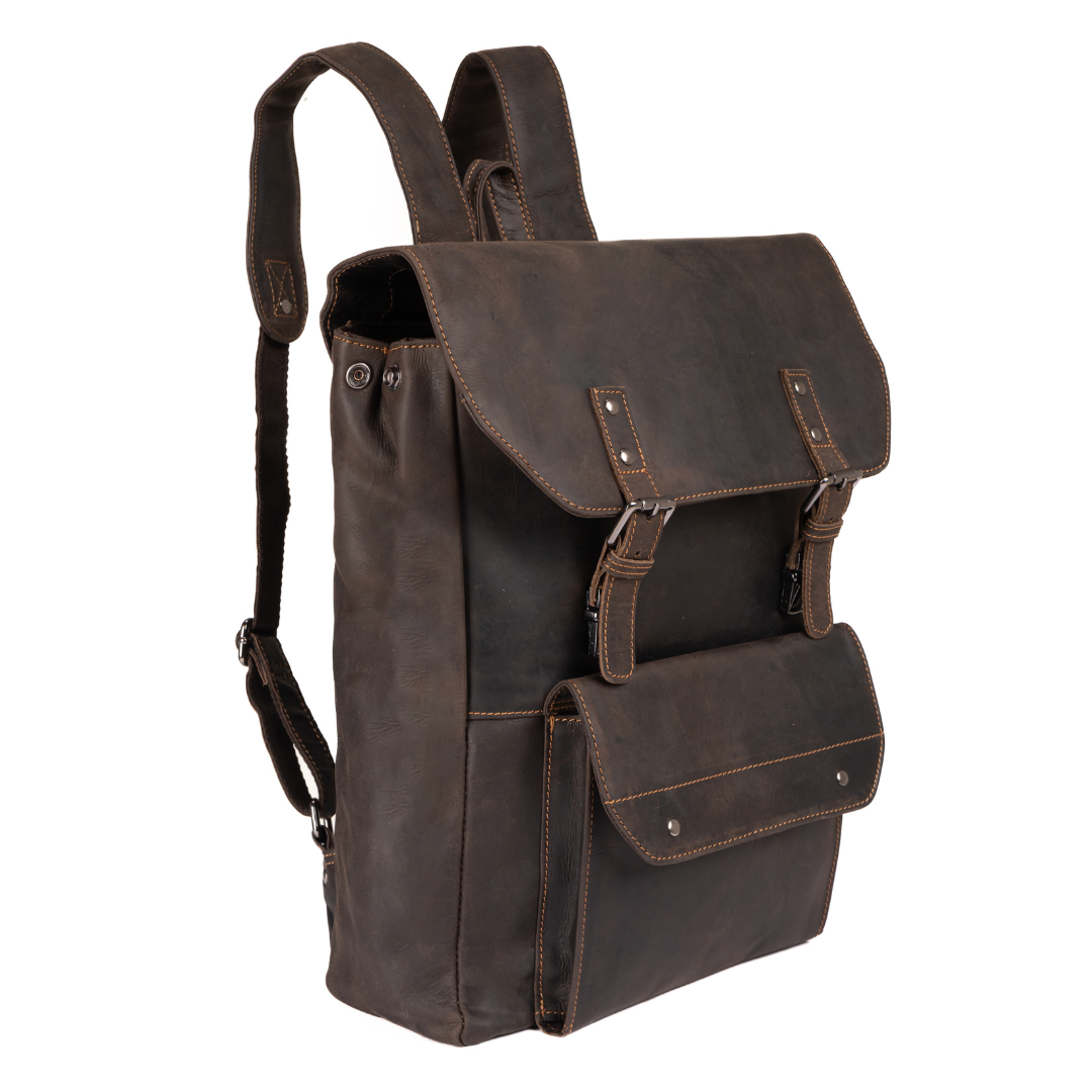 Greenwood Leather AU - Leather Backpack Austin - Brown GW2024BRN