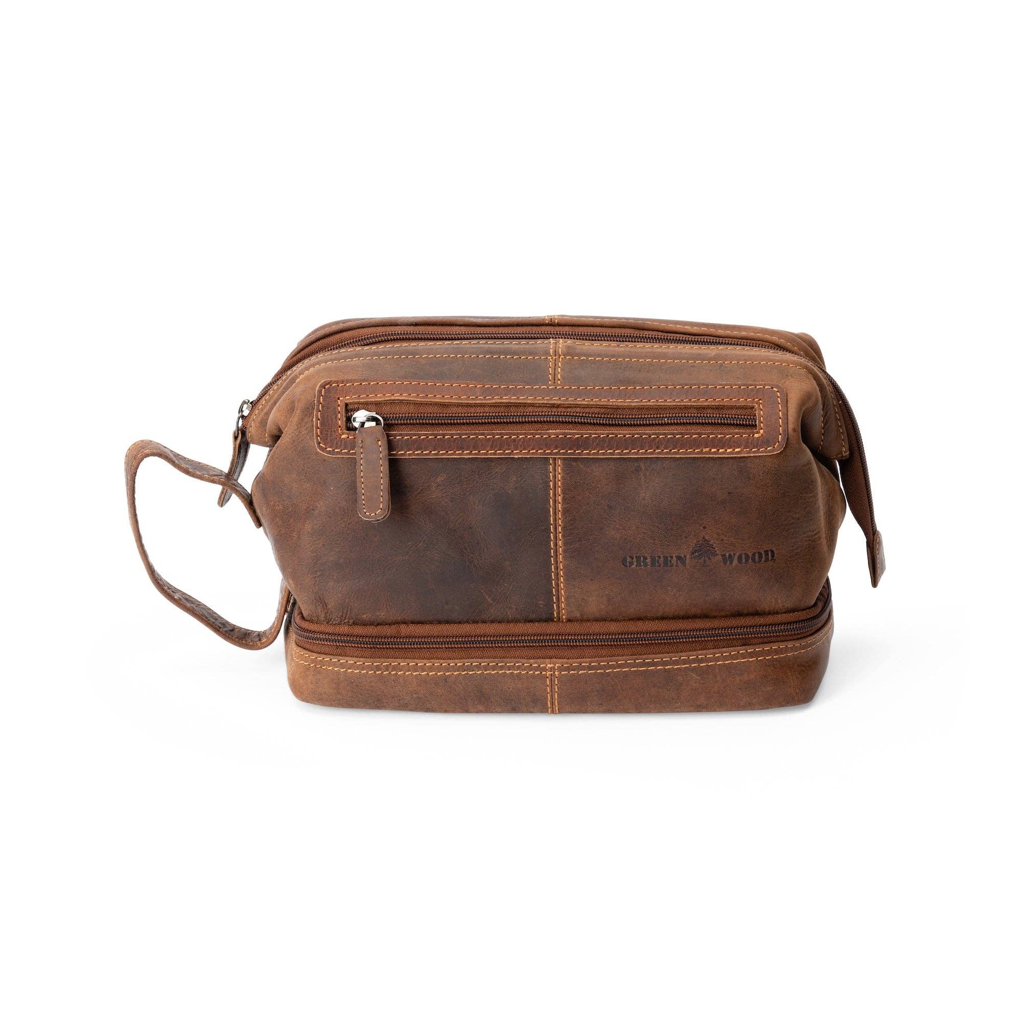 Leather Toiletry Bag Napier - Sandel TB798SAN
