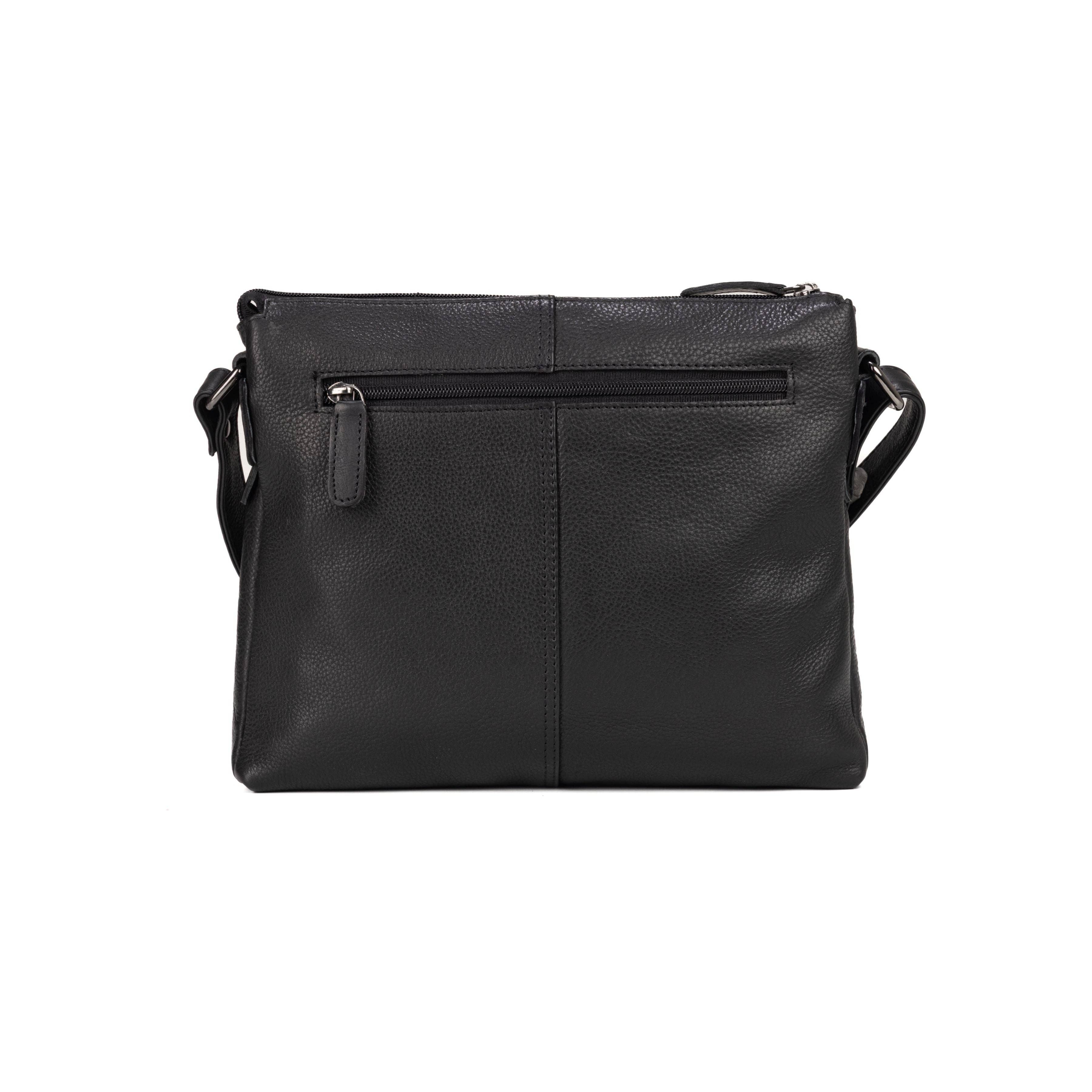 Greenwood Leather AU - Ladies Cross Body Leather Bag GW6826 Black