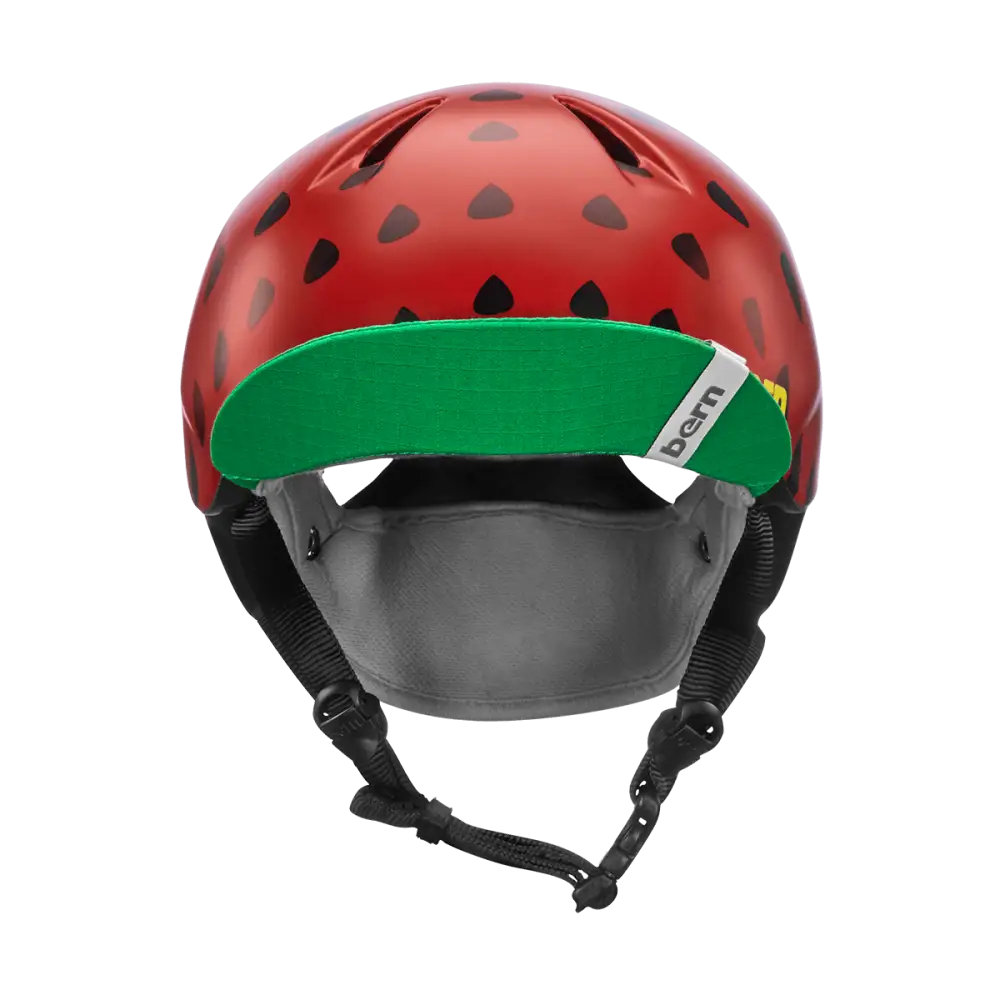 Bern Nina Satin Red Strawberry w/ Flip Visor