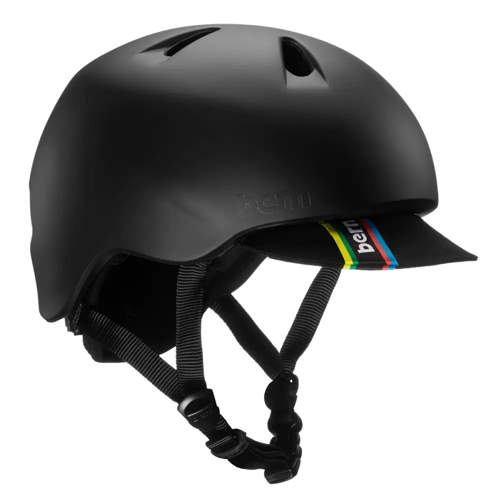 Bern Nino Matte Black w/ Flip Visor - Bern Helmet Nino Matte Black w/ Flip Visor - XS/S