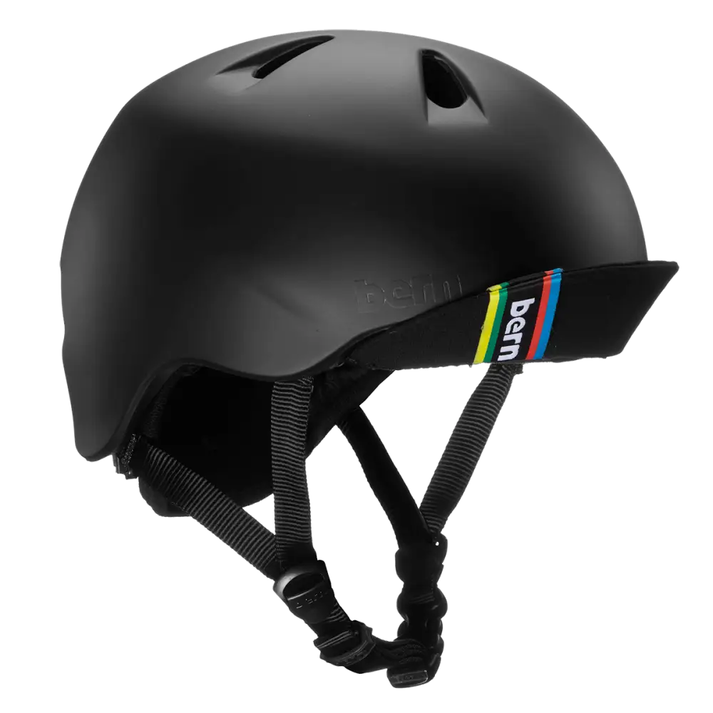bern bike helmets nz Bern Nino Matte Black Helmet with Flip Visor