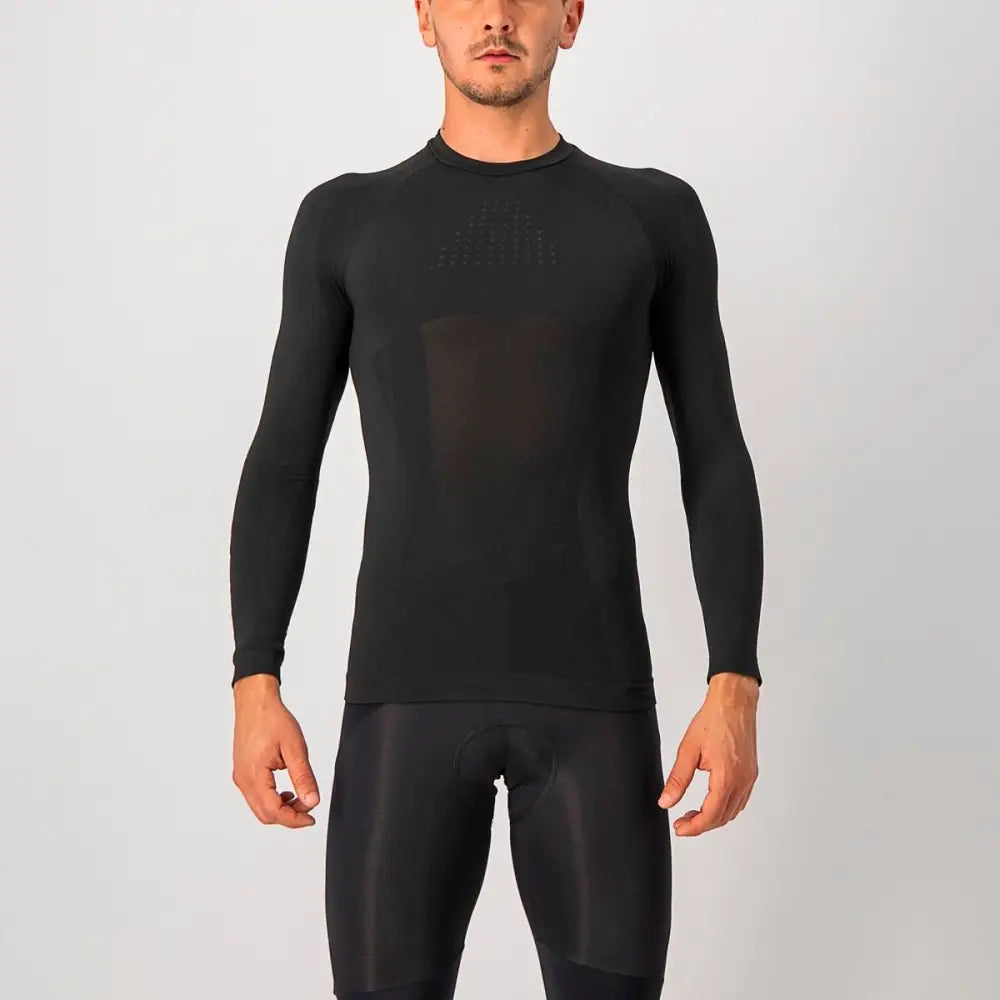 Castelli Core Seamless Long Sleeve Baselayer Men’s - Castelli Baselayer Core Seamless Long Sleeve Black - 2XL