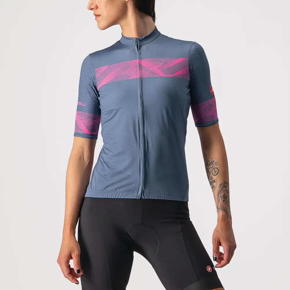 Castelli Fenice Jersey Women’s - Castelli Jersey Fenice Women’s Light Black/White - L