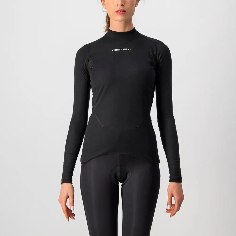 Castelli Flanders 2 Warm LS Baselayer Women’s - Castelli Baselayer Flanders 2 Women’s LS Black - L