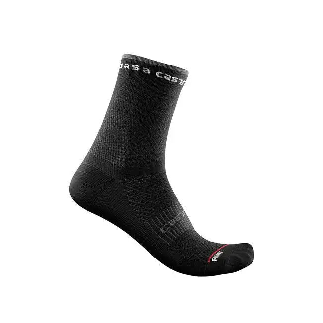 Castelli Rosso Corsa 11 Socks Women’s - Castelli Sock Rosso Corsa 11 Women’s Black - S/M