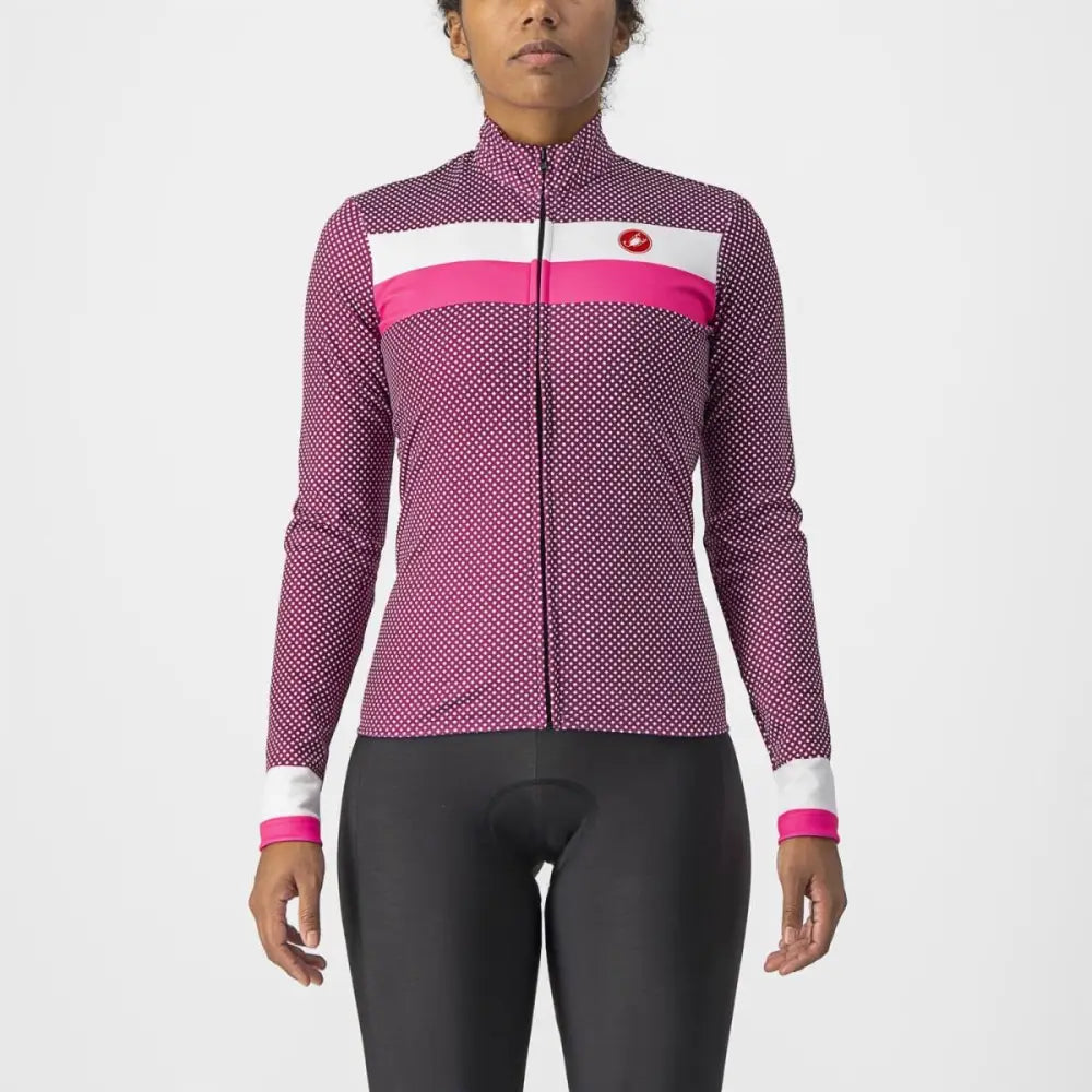 Castelli Volare LS Jersey Women’s - Castelli Jersey Volare LS Women’s Cyclamen/White - Pink Fluro - L