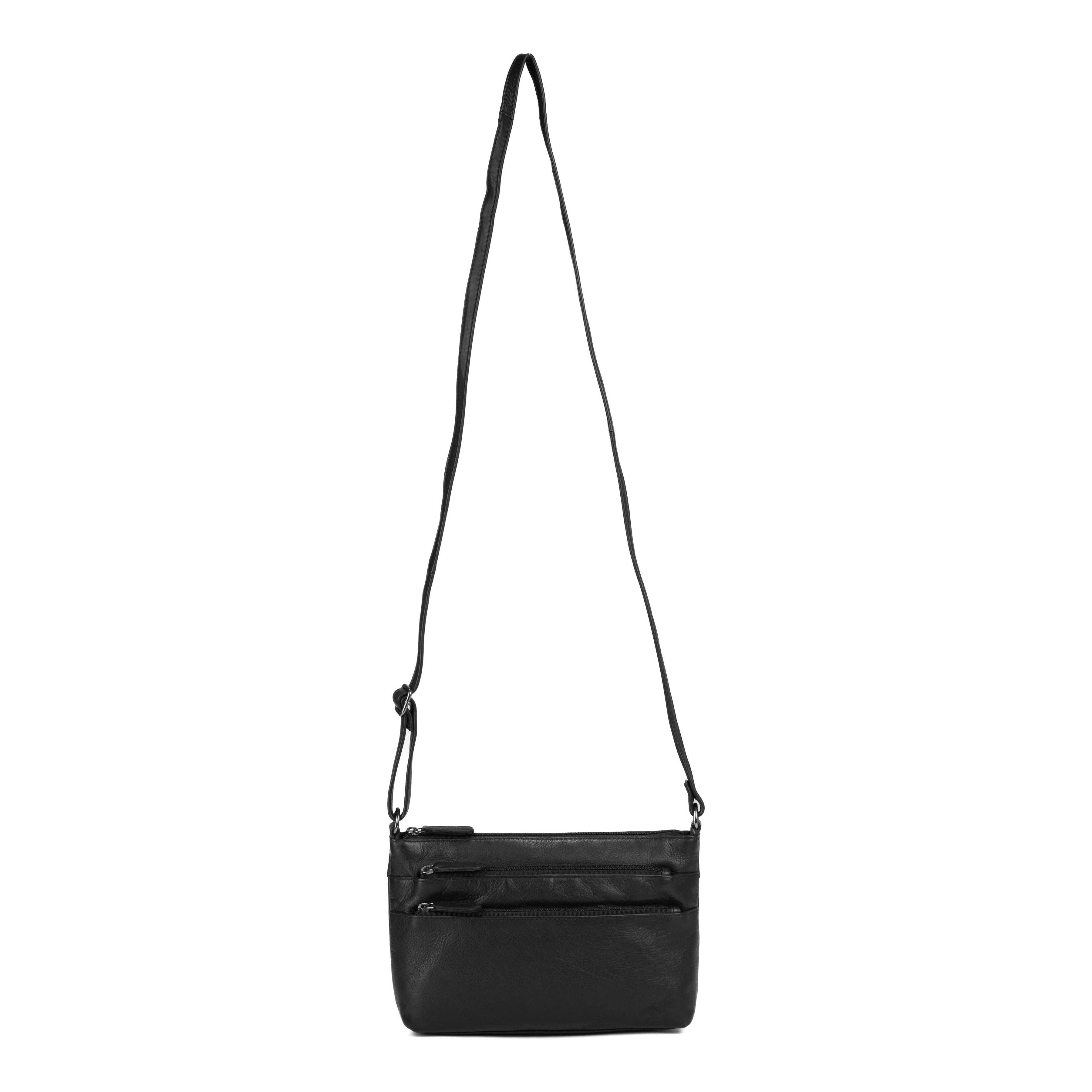 Greenwood Leather AU - Ladies Cross Body Leather Bag GW6820 Black