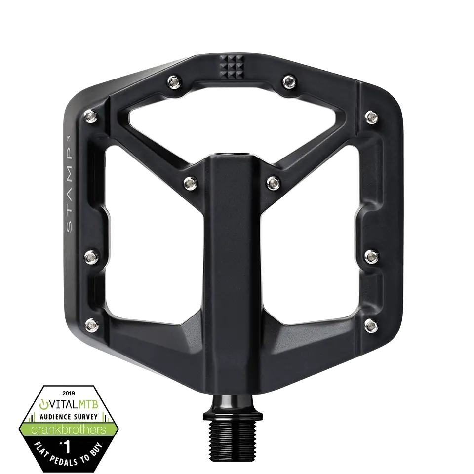 Crankbrothers Stamp 3 Small Pedals - Crankbrothers Pedal Stamp 3 Small Black Magnesium