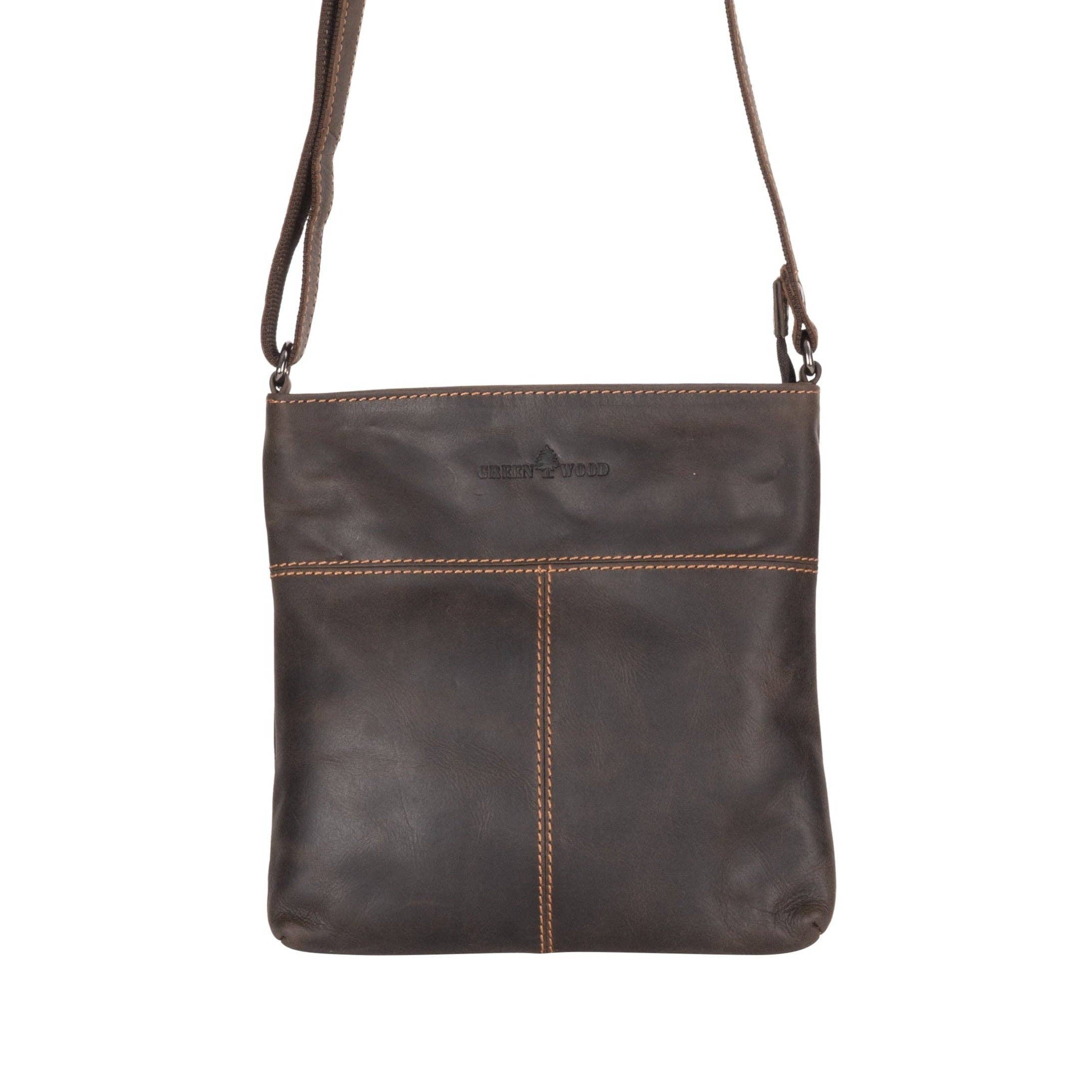 Leather Shoulder Bag Brown ST006BRN