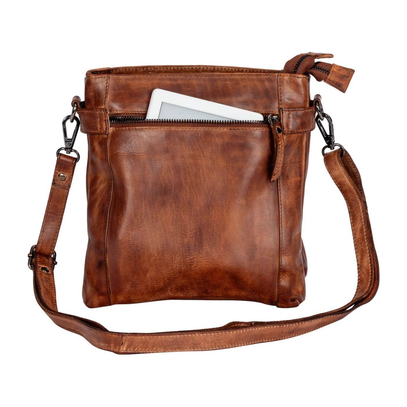 Greenwood Leather AU - Leather Shoulder Bag 'Isalie' - Cognac GW6843COG