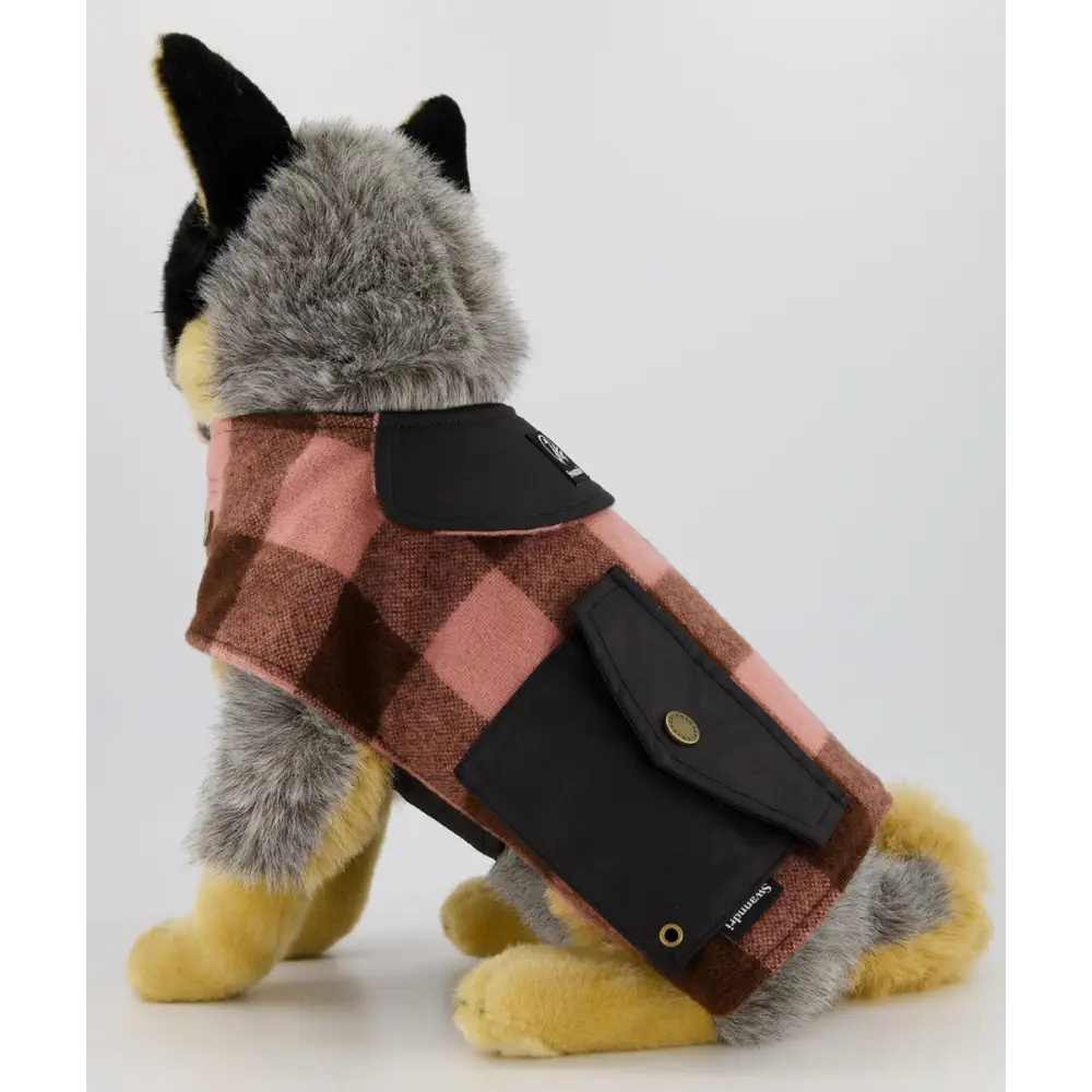 Dog Classic Coat Rose Coffee Check Swanndri