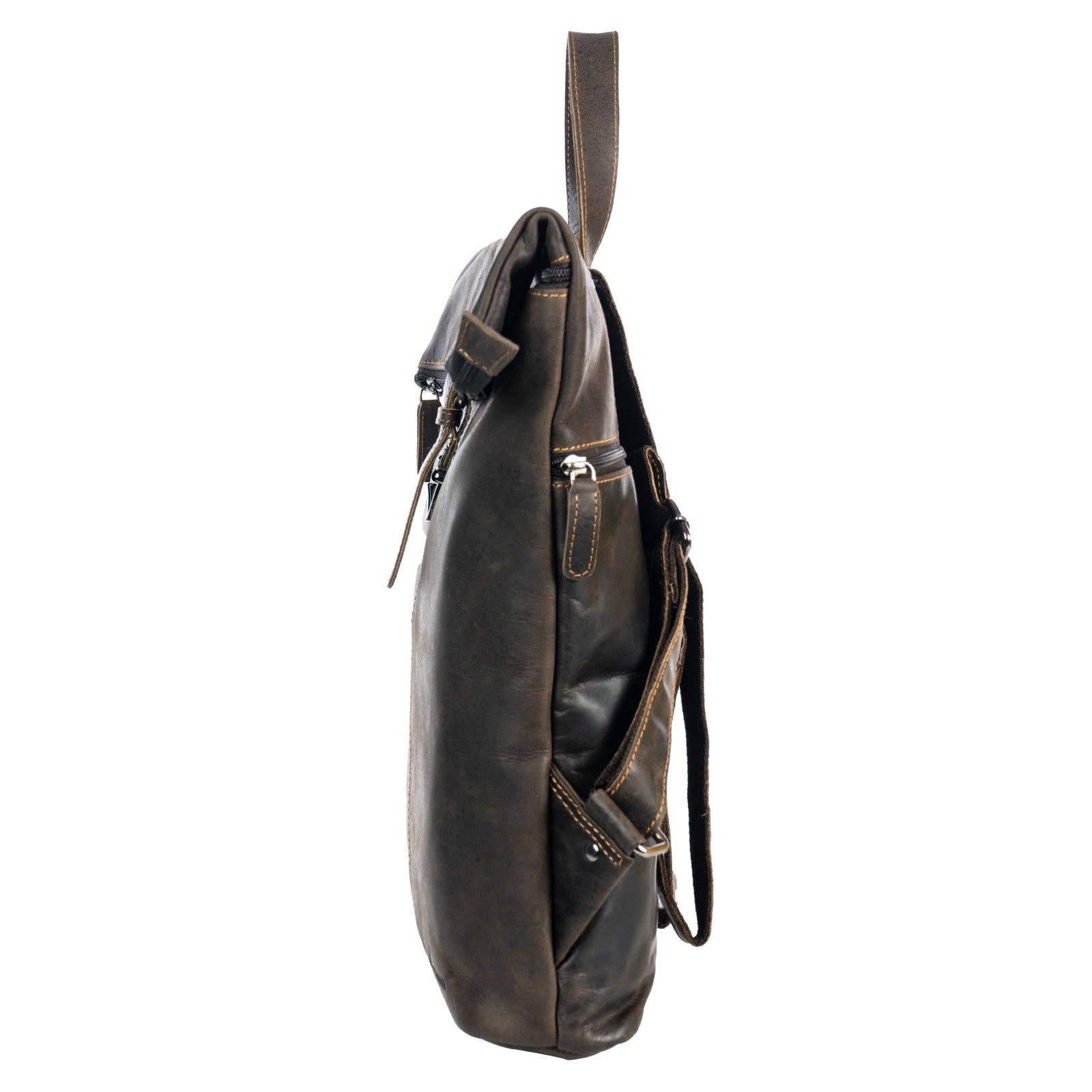 Greenwood Leather AU - Birchwood Roll-Top Leather Backpack – Vintage Full Grain Leather Laptop Backpack | Medium & Large - Large