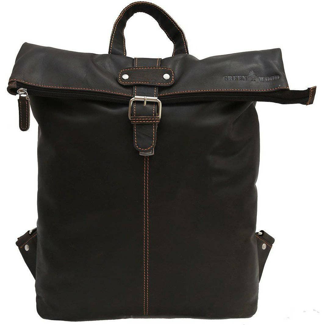 Greenwood Leather AU - Birchwood Roll-Top Leather Backpack – Vintage Full Grain Leather Laptop Backpack | Medium & Large - Large
