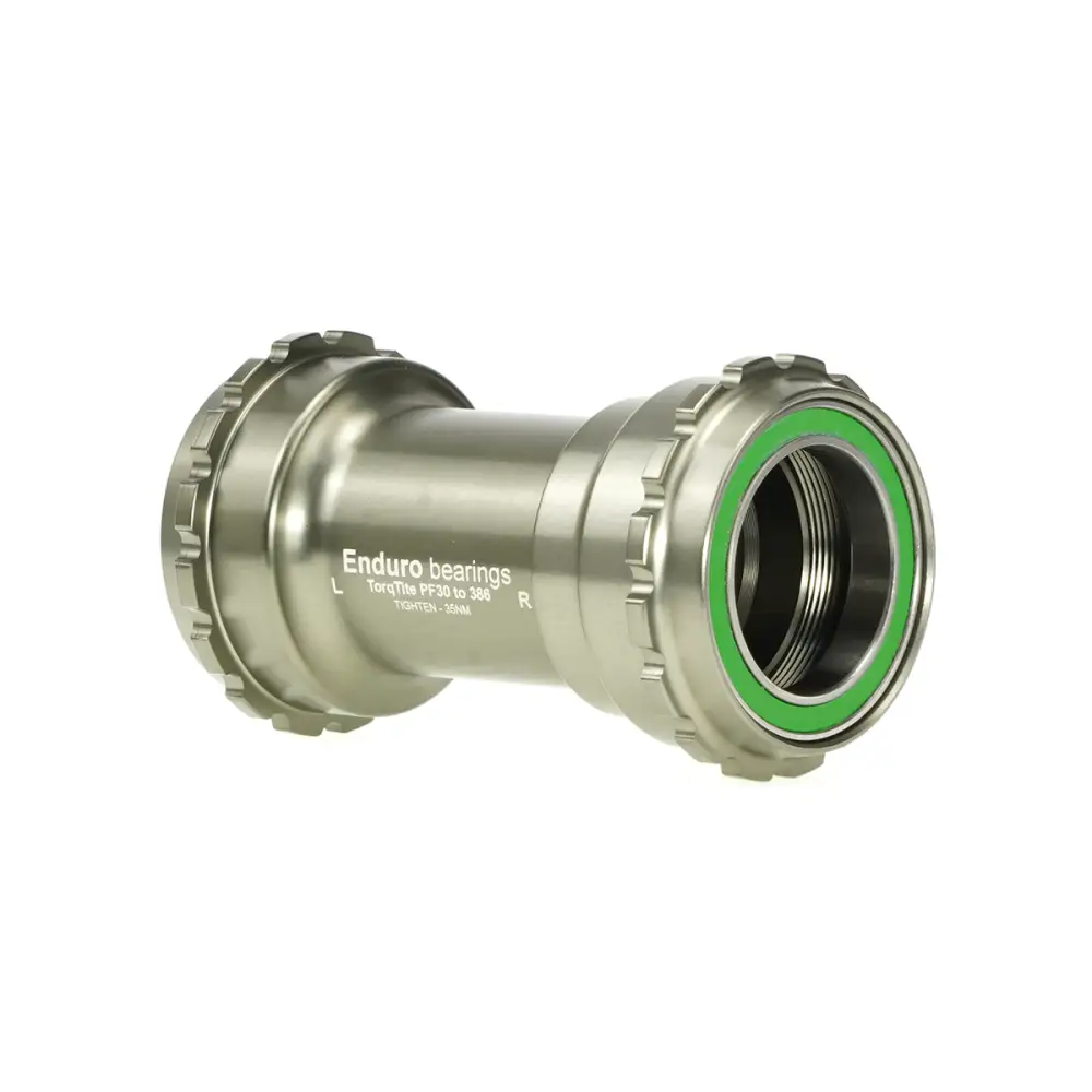 Enduro TorqTite SS Radial PF30 for 30mm - Enduro Premium Bottom Bracket PF30 to 30mm BB386 Cranks Stainless Steel