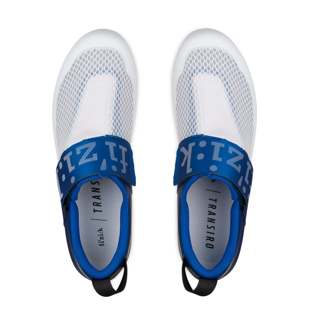 Fizik Transiro Hydra Triathlon Shoes White-Metallic/Blue