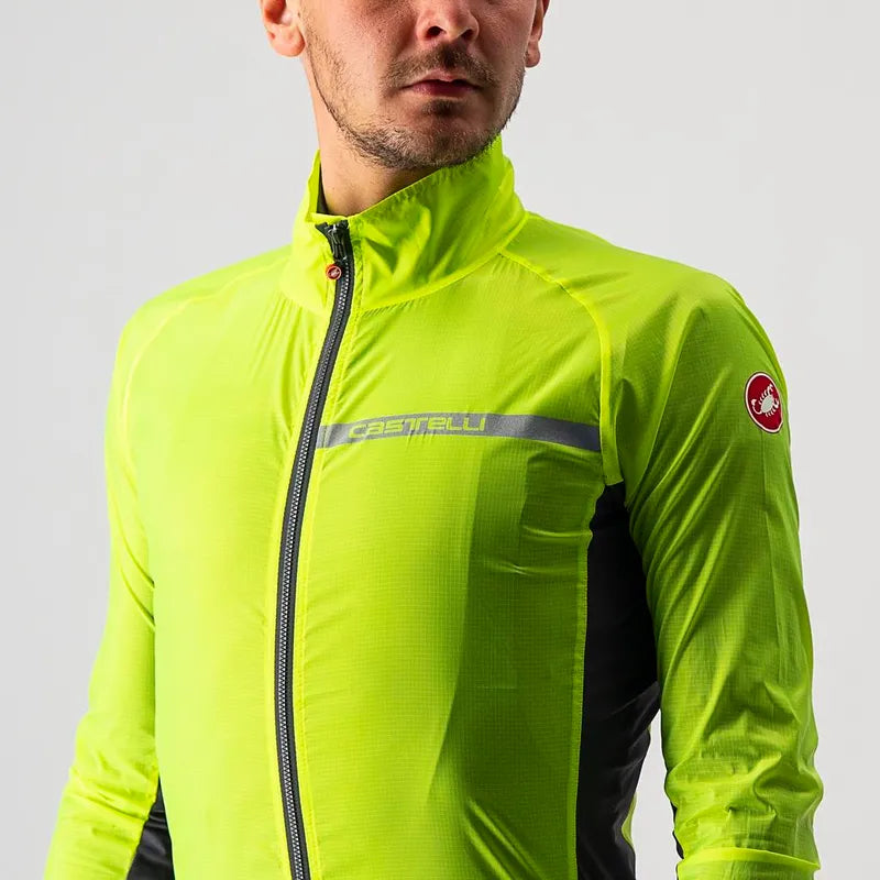 Castelli Squadra Stretch Jacket Men's Yellow Fluo/Dark Gray