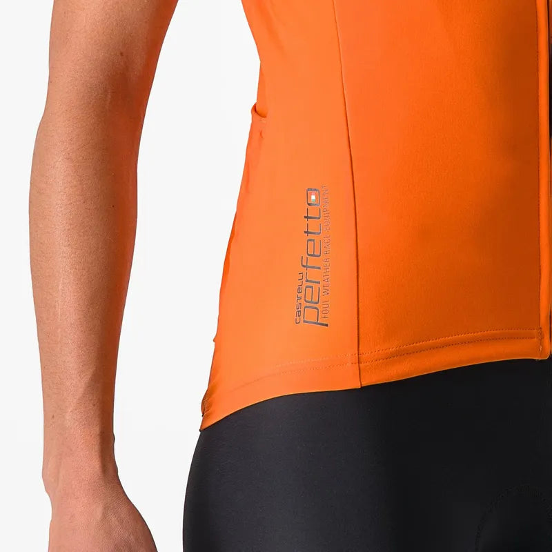 Castelli Perfetto RoS 2 Wind Jersey Women's Red Orange