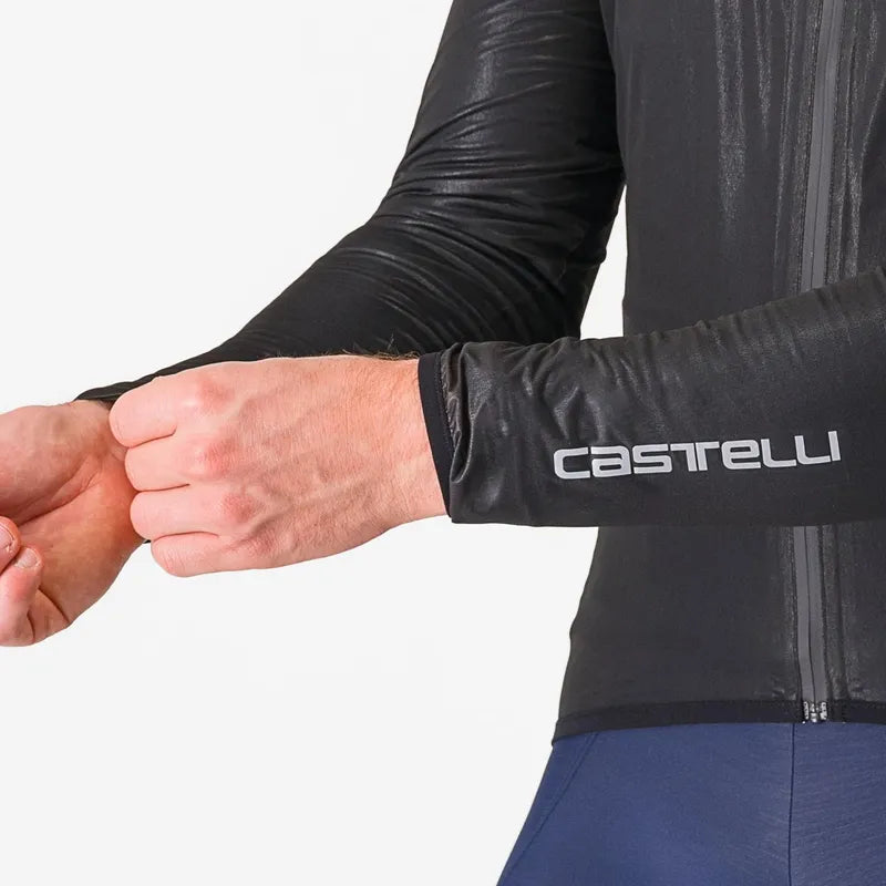Castelli Squall Shell Jacket Men's Light Black / Silver Gray