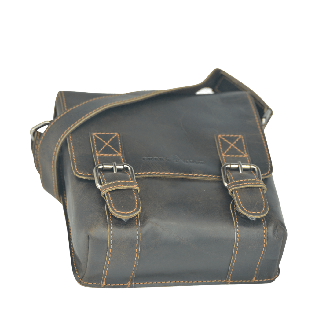 Leather Shoulder Bag Dubbo - Brown GW196651BRN