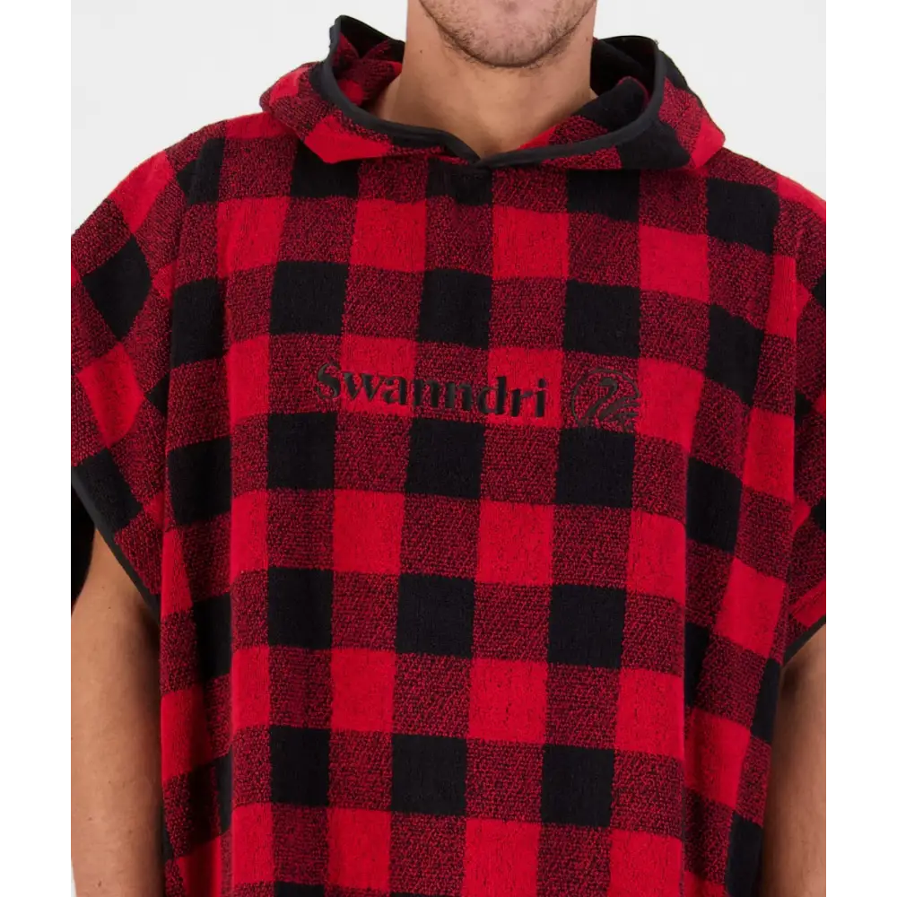 Hooded Towel Adult Red/Black