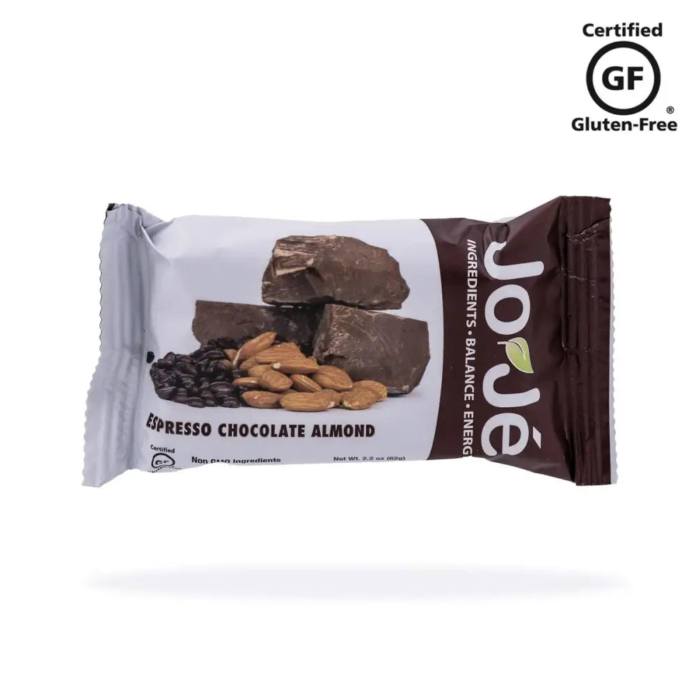 JoJé GF Espresso Chocolate Almond Bars - JoJe Bars GF Espresso Chocolate Almond 62g Box of 12