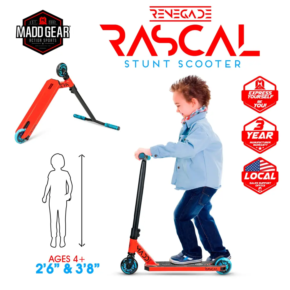 Madd Gear Renegade Rascal Red/Blue - RED/BLUE - BIKES