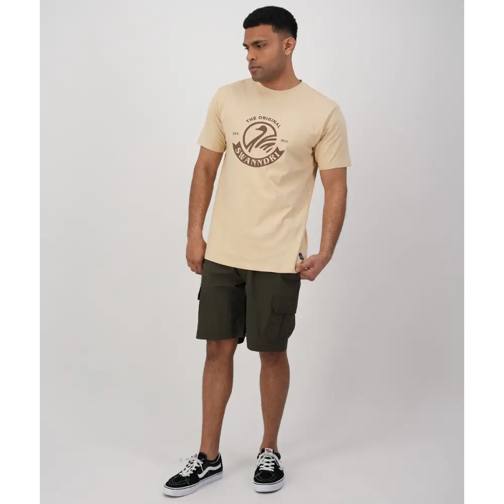 Original V2 Print T Shirt Pebble - CLOTHING