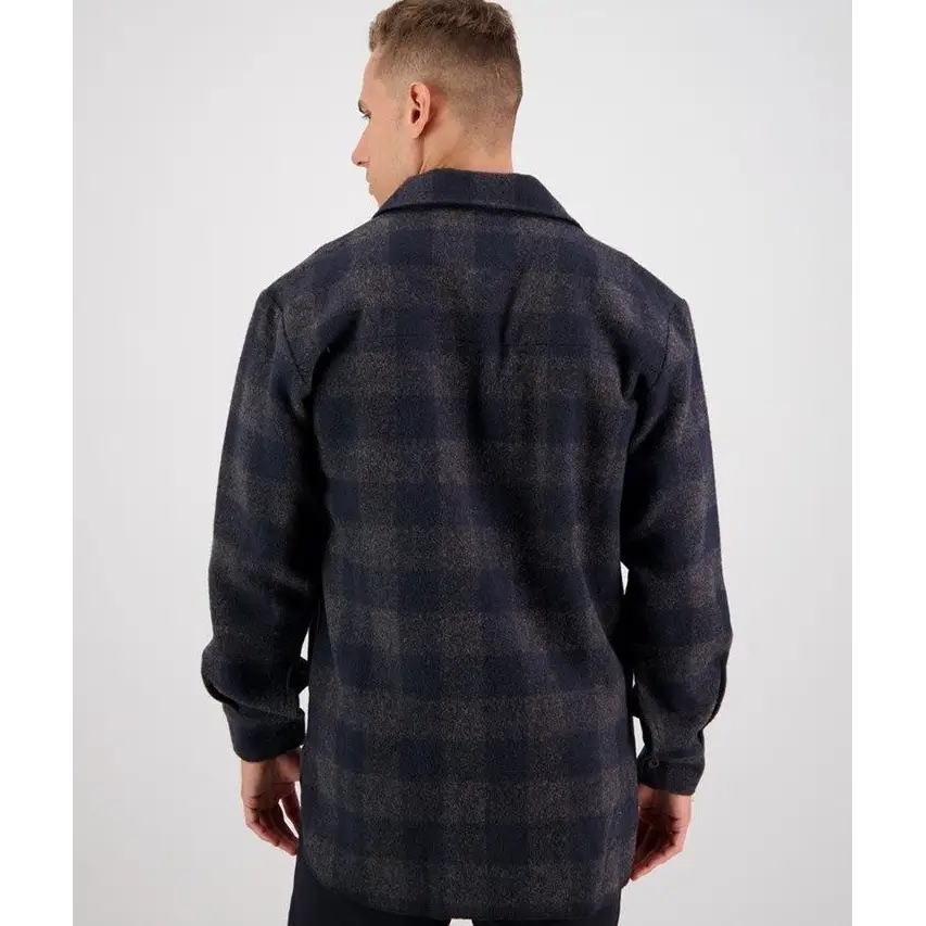 Ranger Wool Zip Front Bushshirt Coal Check