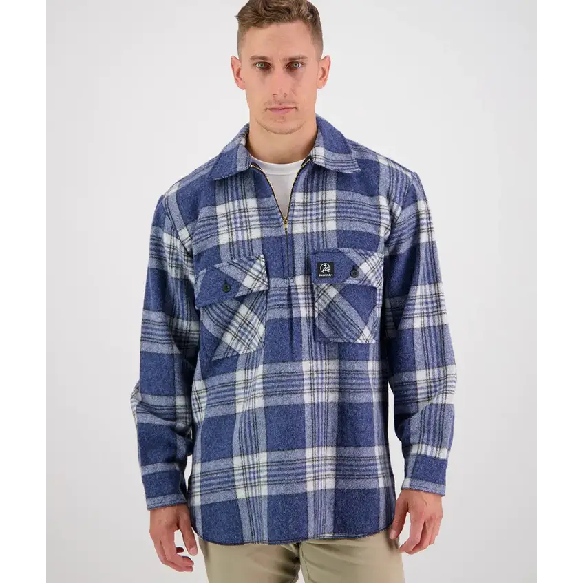 Ranger Wool Zip Front Bushshirt Heritage Blues