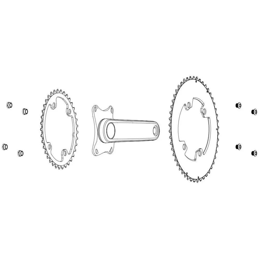 Rotor Chainrings Q Rings 110x4 For SRAM AXS Oval