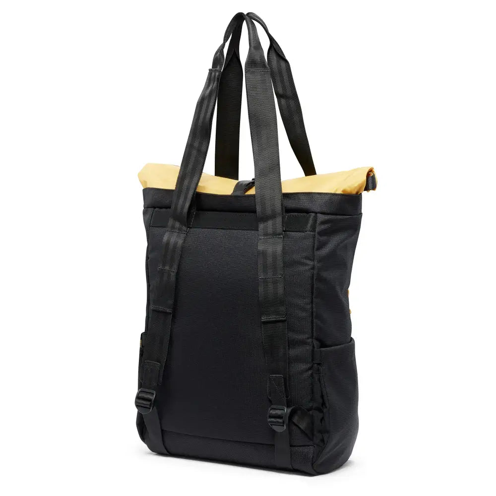 Ruckas Tote Black. It's a tote. A backpack. A shoulder bag. With a padded laptop sleeve and plenty of organization, our most versatile water-resistant 22-27L tote is ready to take on the day.