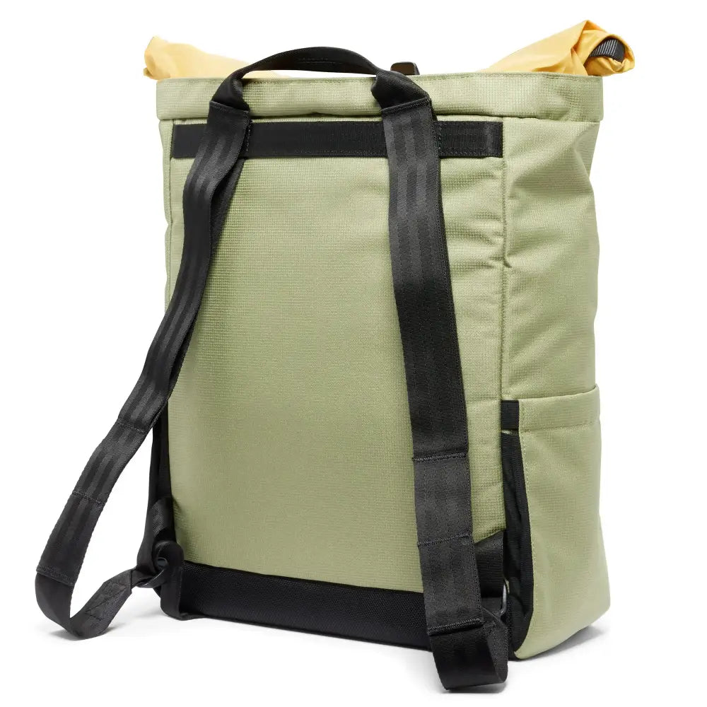 Ruckas Tote Oil Green. It's a tote. A backpack. A shoulder bag. With a padded laptop sleeve and plenty of organization, our most versatile water-resistant 22-27L tote is ready to take on the day.